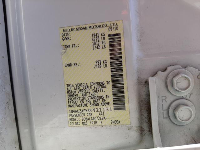 Photo 10 from auction – 2011 NISSAN ALTIMA BAS with VIN 1N4AL2APXBN411131