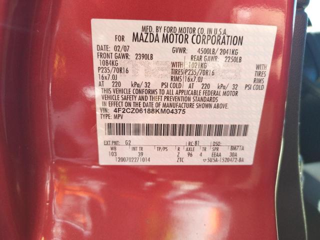 Photo 10 from auction – 2008 MAZDA TRIBUTE S with VIN 4F2CZ06188KM04375