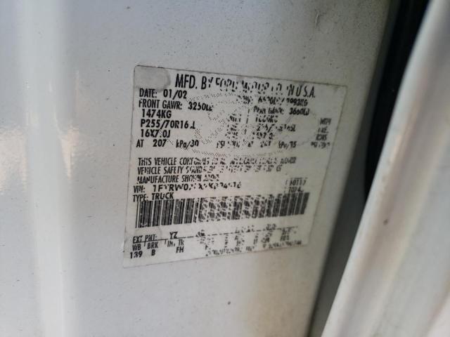 Photo 10 from auction – 2002 FORD F150 with VIN 1FTRW07LX2KB94016