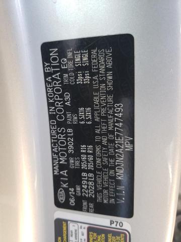 Photo 10 from auction – 2014 KIA SOUL with VIN KNDJN2A21E7747493