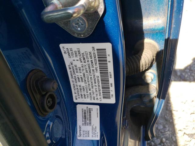Photo 10 from auction – 2015 HONDA CIVIC LX with VIN 2HGFB2F59FH504152