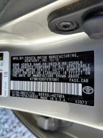 Photo 10 from auction – 2015 TOYOTA AVALON XLE with VIN 4T1BK1EB5FU191981