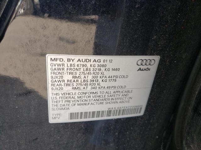 Photo 10 from auction – 2012 AUDI Q7 PREMIUM with VIN WA1LGAFEXCD006669
