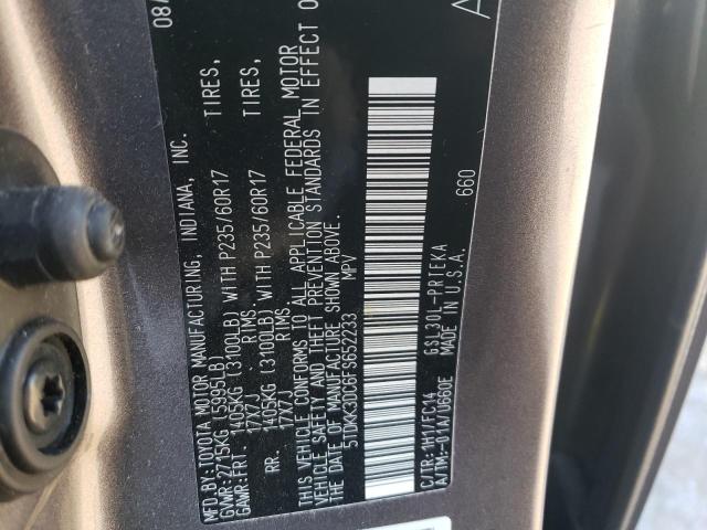 Photo 10 from auction – 2015 TOYOTA SIENNA LE with VIN 5TDKK3DC6FS652233