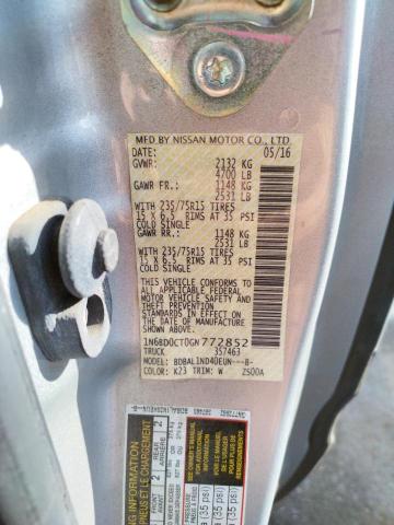 Photo 10 from auction – 2016 NISSAN FRONTIER S with VIN 1N6BD0CT0GN772852