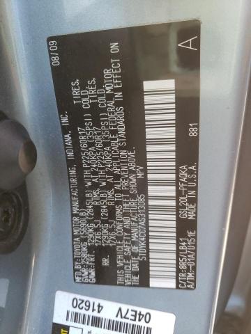 Photo 10 from auction – 2010 TOYOTA SIENNA XLE with VIN 5TDYK4CC7AS313085
