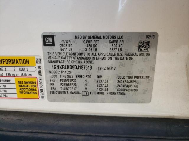 Photo 10 from auction – 2013 CHEVROLET TRAVERSE L with VIN 1GNKRLKD9DJ187519