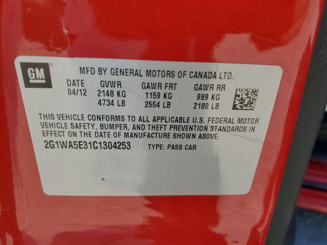 Photo 10 from auction – 2012 CHEVROLET IMPALA LS with VIN 2G1WA5E31C1304253