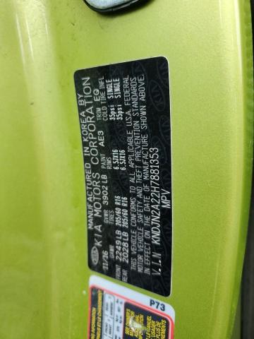 Photo 10 from auction – 2017 KIA SOUL with VIN KNDJN2A22H7881353