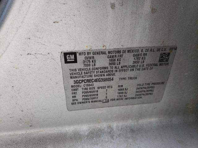 Photo 10 from auction – 2014 CHEVROLET SILVERADO with VIN 3GCPCREC4EG398054