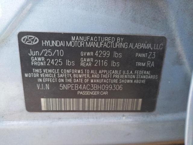 Photo 10 from auction – 2011 HYUNDAI SONATA GLS with VIN 5NPEB4AC3BH099306