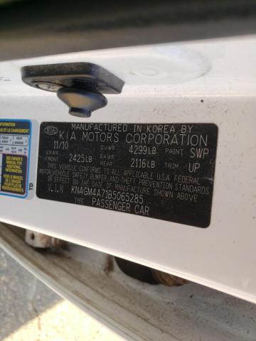 Photo 10 from auction – 2011 KIA OPTIMA LX with VIN KNAGM4A71B5065285