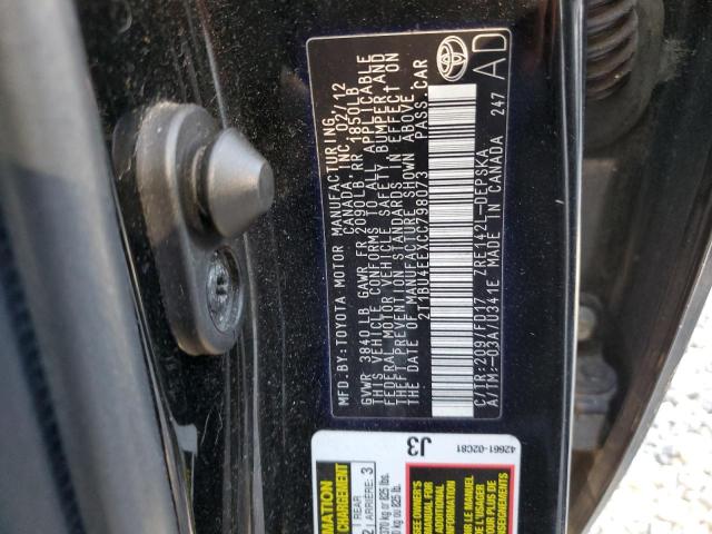 Photo 10 from auction – 2012 TOYOTA COROLLA BA with VIN 2T1BU4EEXCC798073