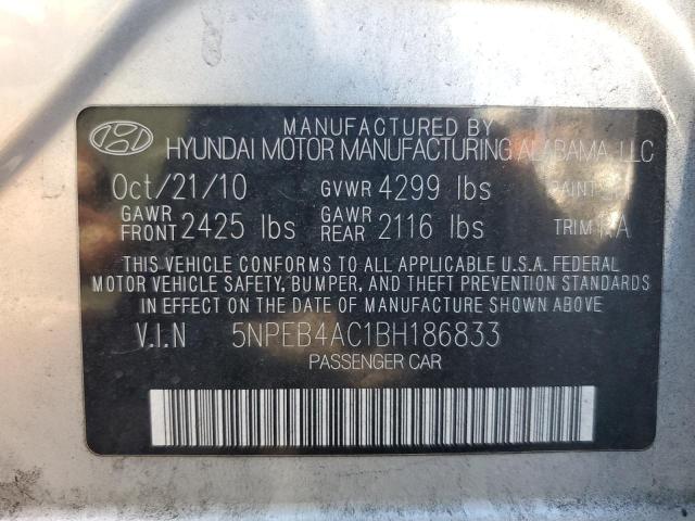 Photo 10 from auction – 2011 HYUNDAI SONATA GLS with VIN 5NPEB4AC1BH186833
