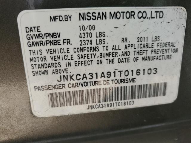 Photo 10 from auction – 2001 INFINITI I30 with VIN JNKCA31A91T016103