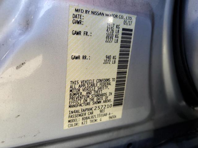 Photo 10 from auction – 2017 NISSAN ALTIMA 2.5 with VIN 1N4AL3APXHC257210