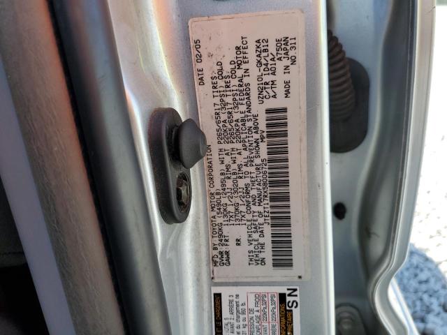 Photo 10 from auction – 2005 TOYOTA 4RUNNER LI with VIN JTEZT17RX58006725