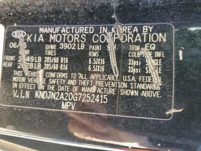 Photo 10 from auction – 2016 KIA SOUL with VIN KNDJN2A20G7252415