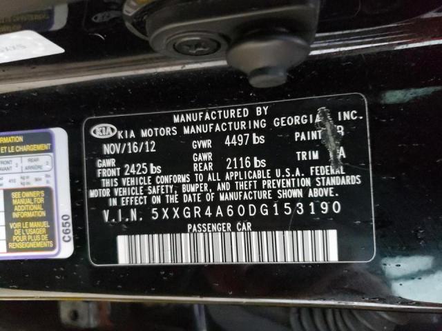 Photo 10 from auction – 2013 KIA OPTIMA SX with VIN 5XXGR4A60DG153190