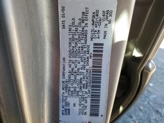 Photo 10 from auction – 2002 LEXUS RX 300 with VIN JTJHF10U620259411