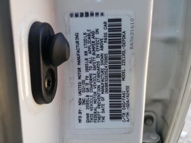 Photo 10 from auction – 2005 TOYOTA COROLLA CE with VIN 1NXBR32E05Z470985