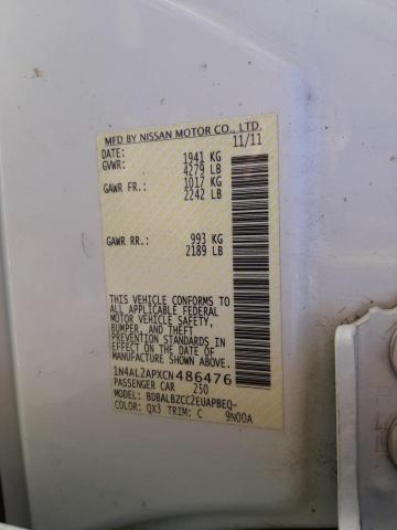 Photo 10 from auction – 2012 NISSAN ALTIMA BAS with VIN 1N4AL2APXCN486476