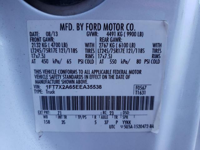 Photo 10 from auction – 2014 FORD F250 SUPER with VIN 1FT7X2A65EEA35538