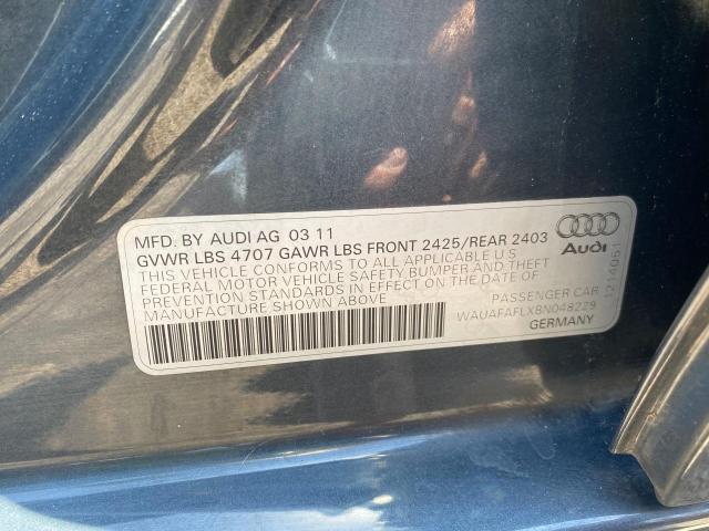 Фото 10 с аукциона – 2011 AUDI A4 PREMIUM с VIN WAUAFAFLXBN048229