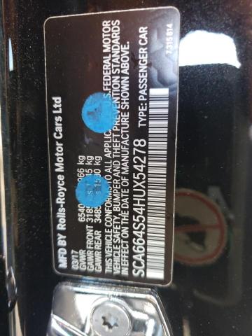 Photo 10 from auction – 2017 ROLLS-ROYCE GHOST with VIN SCA664S54HUX54278