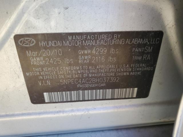 Photo 10 from auction – 2011 HYUNDAI SONATA SE with VIN 5NPEC4AC2BH037392
