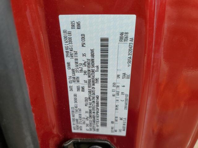 Photo 10 from auction – 2016 FORD F150 SUPER with VIN 1FTEX1EP8GFB80140