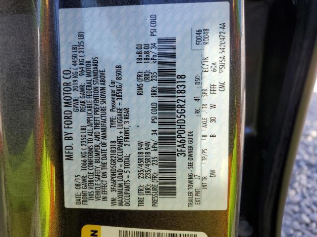 Photo 10 from auction – 2016 FORD FUSION SE with VIN 3FA6P0HD5GR218318