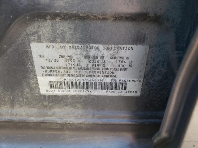 Photo 10 from auction – 2006 MAZDA 3 I with VIN JM1BK12G961468332