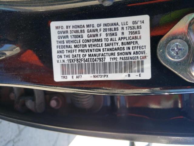Photo 10 from auction – 2014 HONDA CIVIC LX with VIN 19XFB2F54EE047937
