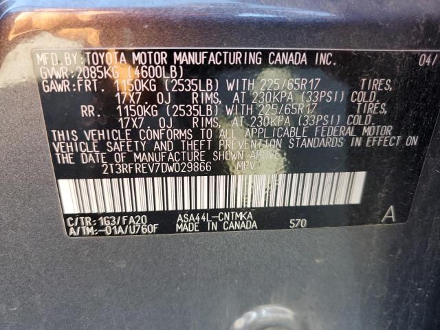 Photo 10 from auction – 2013 TOYOTA RAV4 XLE with VIN 2T3RFREV7DW029866