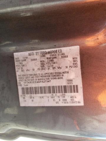 Photo 10 from auction – 2010 FORD RANGER SUP with VIN 1FTKR1EE4APA27347
