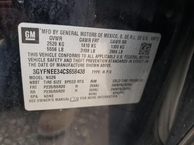 Photo 10 from auction – 2012 CADILLAC SRX PERFOR with VIN 3GYFNEE34CS658438