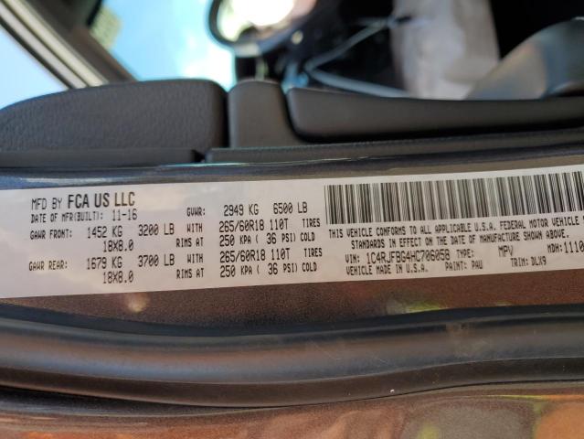 Photo 10 from auction – 2017 JEEP GRAND CHER with VIN 1C4RJFBG4HC706058