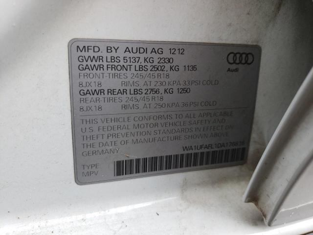 Photo 10 from auction – 2013 AUDI A4 ALLROAD with VIN WA1UFAFL1DA176816