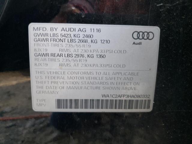 Photo 10 from auction – 2017 AUDI Q5 PREMIUM with VIN WA1C2AFP3HA080332