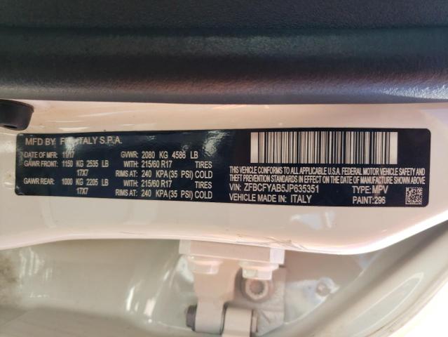 Photo 10 from auction – 2018 FIAT 500X POP with VIN ZFBCFYAB5JP635351