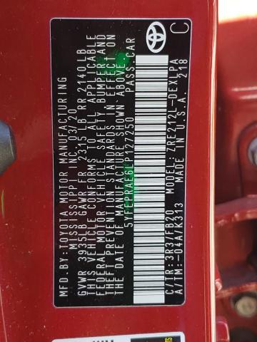 Photo 10 from auction – 2020 TOYOTA COROLLA LE with VIN 5YFEPRAE6LP127250