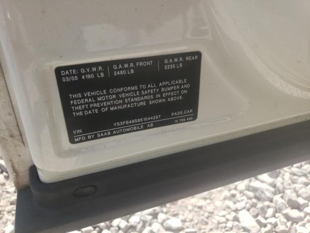 Photo 10 from auction – 2005 SAAB 9-3 LINEAR with VIN YS3FB49S851044287