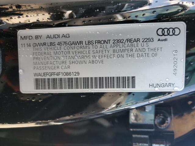 Photo 10 from auction – 2015 AUDI A3 PREMIUM with VIN WAUEFGFF4F1086129