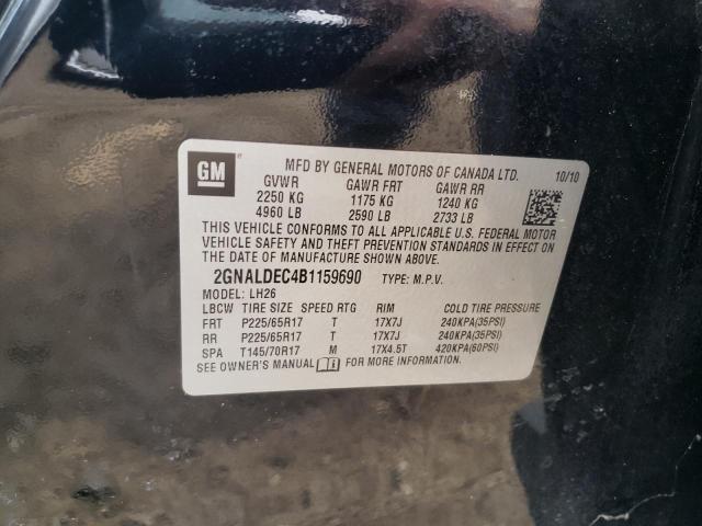 Photo 10 from auction – 2011 CHEVROLET EQUINOX LT with VIN 2GNALDEC4B1159690
