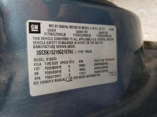 Photo 10 from auction – 2008 CHEVROLET SILVERADO with VIN 3GCEK13J18G216764
