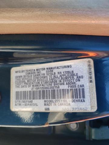 Photo 10 from auction – 1999 TOYOTA COROLLA VE with VIN 2T1BR12E8XC202758