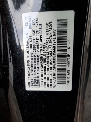 Photo 10 from auction – 2012 HONDA ODYSSEY EX with VIN 5FNRL5H63CB035660
