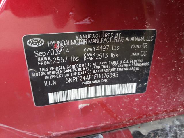 Photo 10 from auction – 2015 HYUNDAI SONATA SE with VIN 5NPE24AF1FH076395