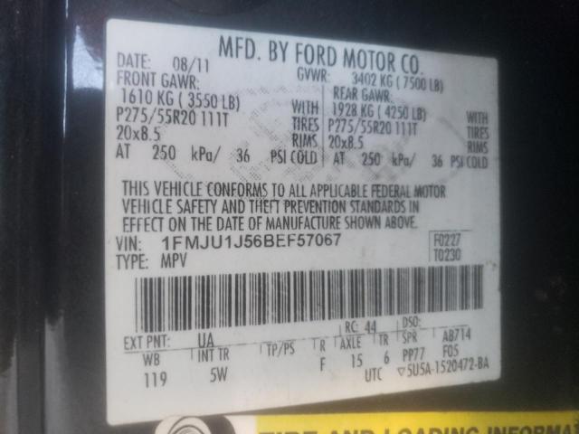 Photo 10 from auction – 2011 FORD EXPEDITION with VIN 1FMJU1J56BEF57067